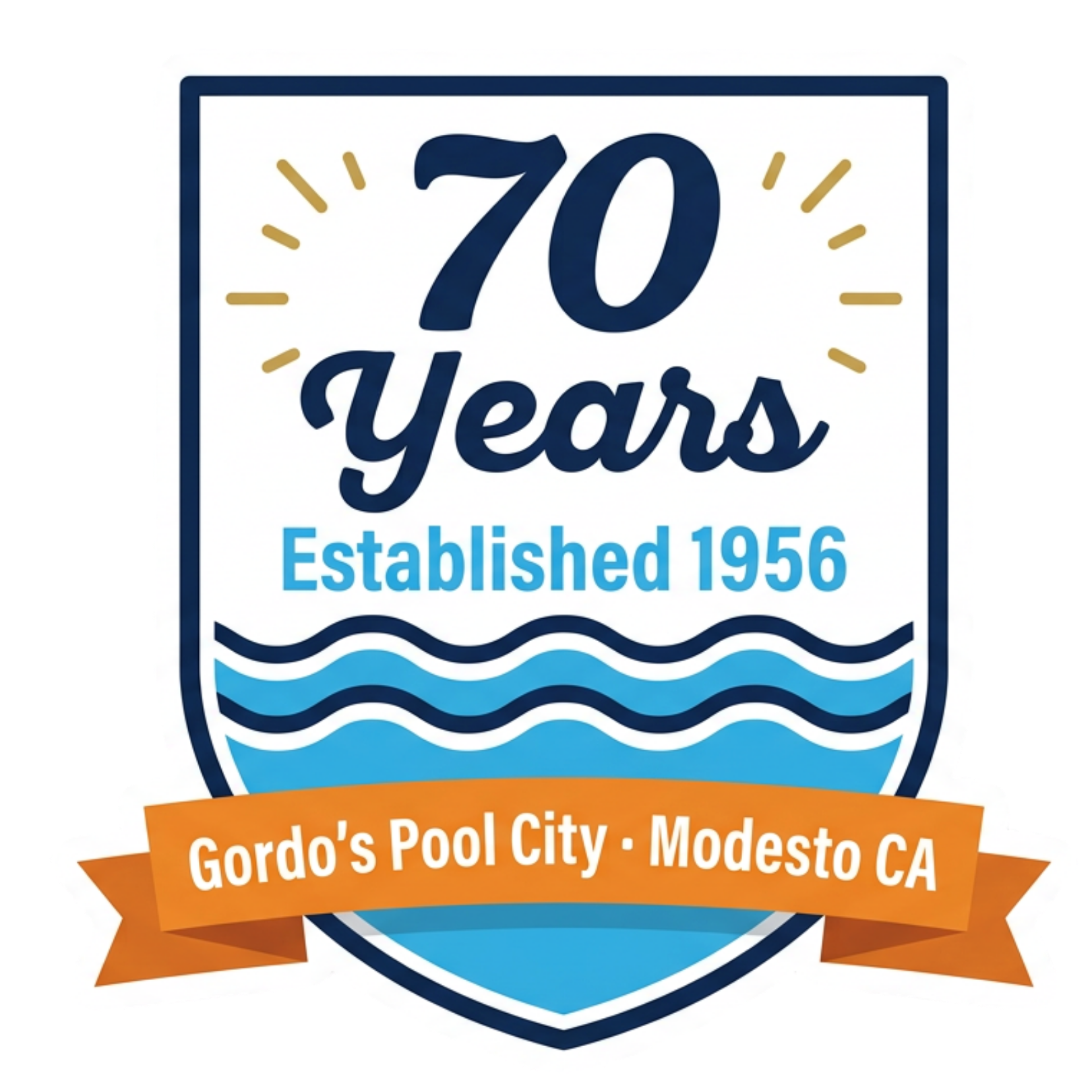70 years established 1956 Gordo's Pool City Modesto California