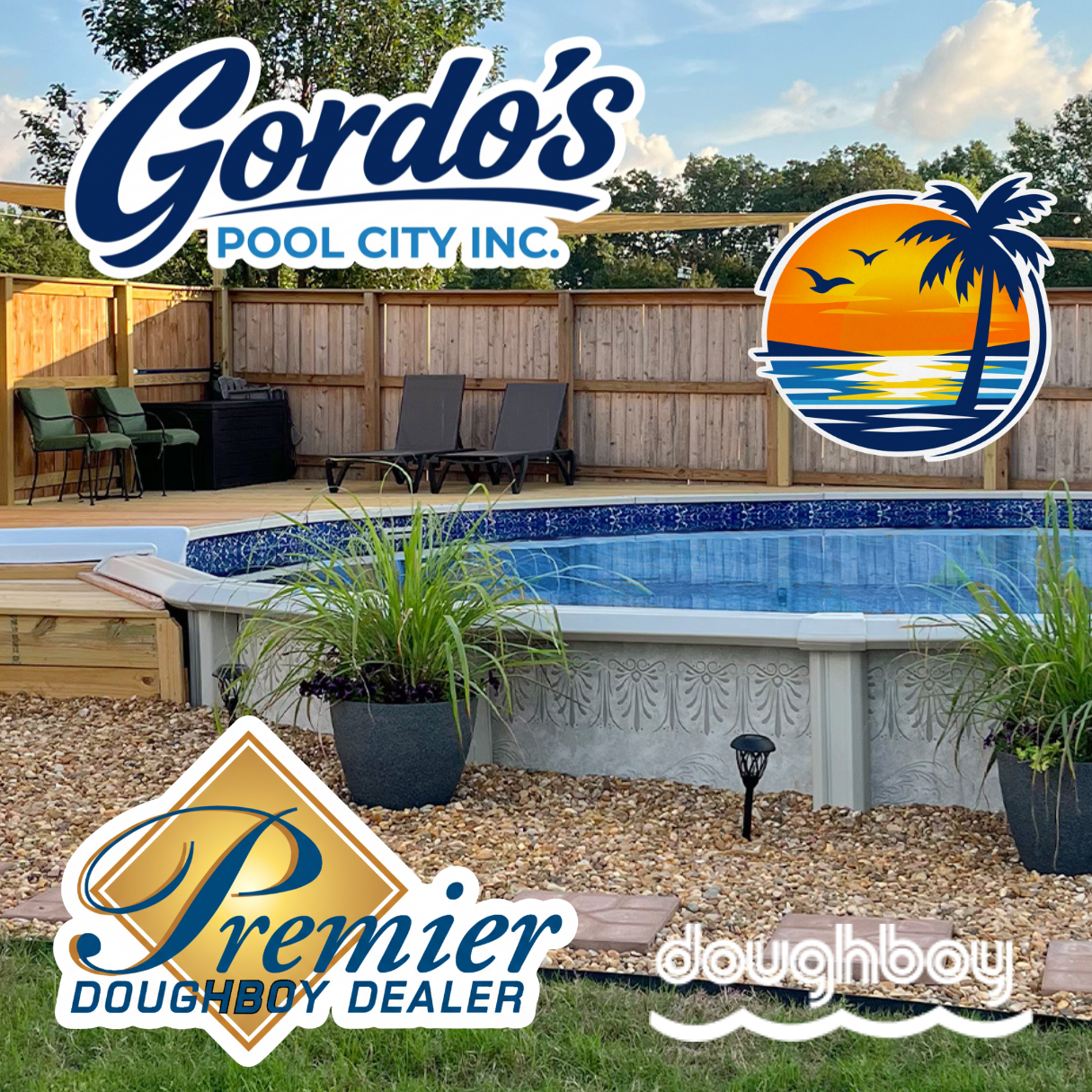 Gordo's Pool City Doughboy premier dealer graphic